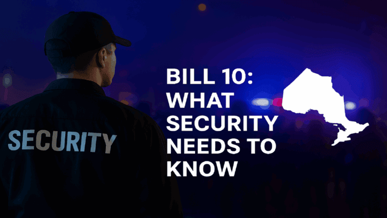 Bill 10 and Security Guards